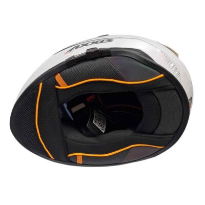 کلاه کاسکت AXXIS فک ثابت عینک دار سفید مدل HAWK SV