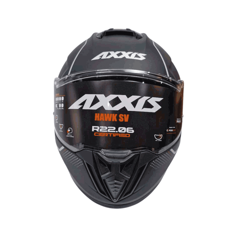 کلاه کاسکت فک ثابت AXXIS مدل HAWK SV مشکی مات
