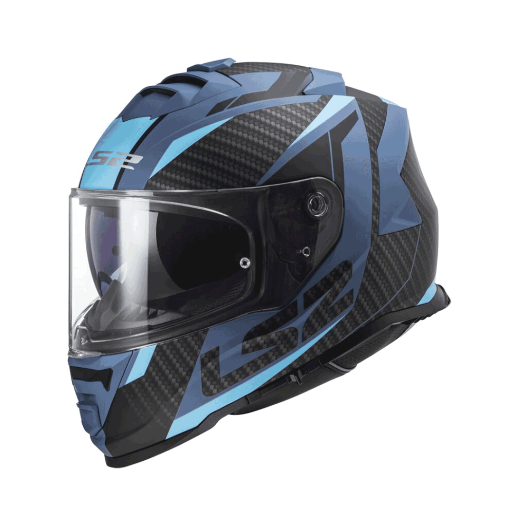 کلاه کاسکت موتورسواری برند LS2 / STORM II رنگ مشکی آبی مات کد H0003